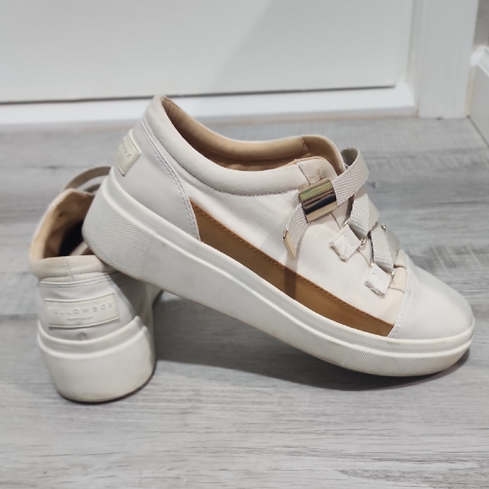 Yellowbox Women's Cream and Tan Sneakers